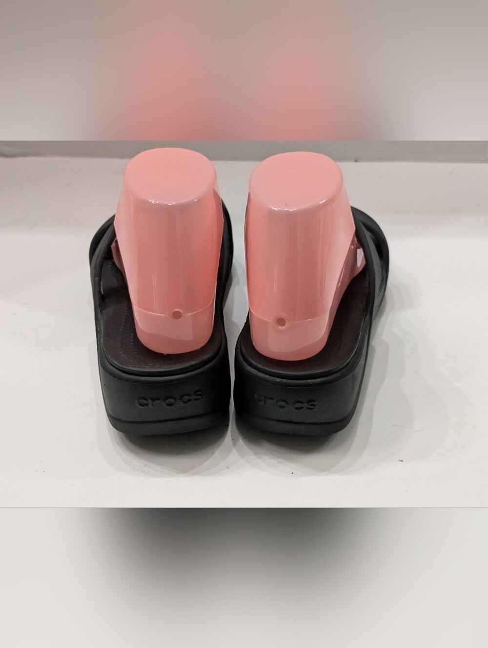 Crocs Women's 8 Monterey Diamante Wedge Slide Sandals Slip On Black - Picture 3 of 7